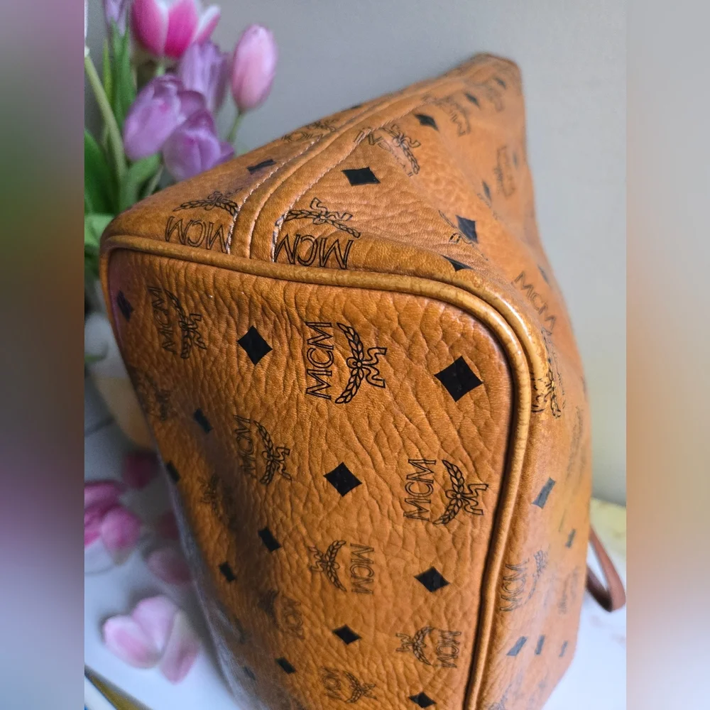 EUC MCM Visetos Croc Embossed Liz Shopper Tote Bag Limited Edition - Picture 9 of 12